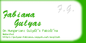 fabiana gulyas business card